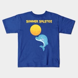 Enjoy sunlight with Dolphin in Summer Solstice Kids T-Shirt